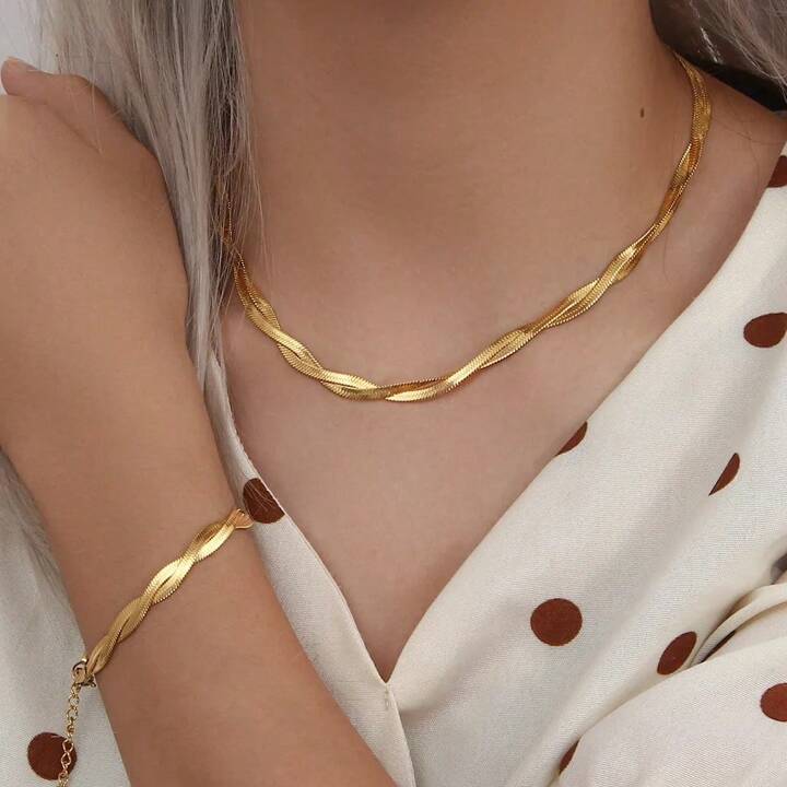 Braided chain set