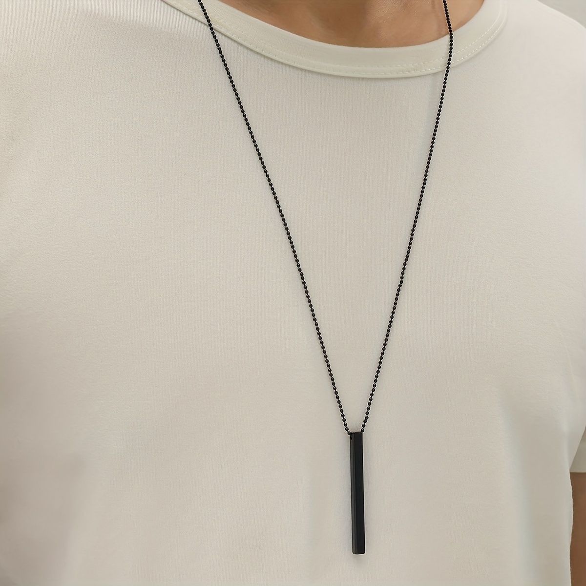 Black Bar Necklace